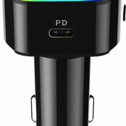 Groothandel ???? Technaxx FMT1600BT Bluetooth FM Transmitter - Met Spraakassistent - USB-C PD 20W - Zwart/RGB ???? -Brodit store 500x840