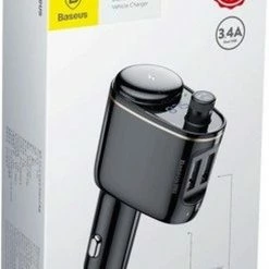 Top 10 ???? Baseus FM Transmitter Auto Bluetooth Carkit - Handsfree Bellen / Muziek Afspelen Via Bluetooth /AUX /TF/SD Kaart / USB Oplader CCALL-RH01 FM Transmitter ???? -Brodit store 504x840