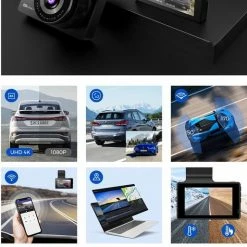 Kopen ⭐ AZDome M63 Pro Dashcam - Ultra 4K Resolutie - Wifi - GPS - Parkeerstand - 64gb Micro SD - 3.0 Inch IPS LCD - Dashcam Voor Auto Met Optionele Achter Camera ???? -Brodit store 514x840