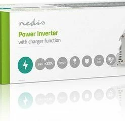 Uitgang ???? Nedis Inverter Gemodificeerde Sinusgolf | Ingangsvoltage: 24 VDC | Apparaat Stroomoutput: 2 | 230 V ~ 50 Hz | 1000 W | Piekvermogen: 2400 W | Type Stopcontact: F (CEE 7/3) | Accuklemmen ???? -Brodit store 550x239 2