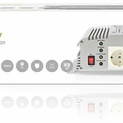 Uitgang ???? Nedis Inverter Gemodificeerde Sinusgolf | Ingangsvoltage: 24 VDC | Apparaat Stroomoutput: 2 | 230 V ~ 50 Hz | 1000 W | Piekvermogen: 2400 W | Type Stopcontact: F (CEE 7/3) | Accuklemmen ???? -Brodit store 550x247