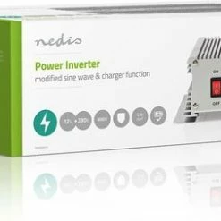 Korting ⌛ Nedis Inverter Gemodificeerde Sinusgolf | Ingangsvoltage: 12 VDC | Apparaat Stroomoutput: 1 | 230 V ~ 50 Hz | 600 W | Piekvermogen: 1500 W | Type Stopcontact: F (CEE 7/3) | Accuklemmen ???? -Brodit store 550x253 1