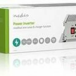 Korting ⌛ Nedis Inverter Gemodificeerde Sinusgolf | Ingangsvoltage: 12 VDC | Apparaat Stroomoutput: 1 | 230 V ~ 50 Hz | 600 W | Piekvermogen: 1500 W | Type Stopcontact: F (CEE 7/3) | Accuklemmen ???? -Brodit store 550x265