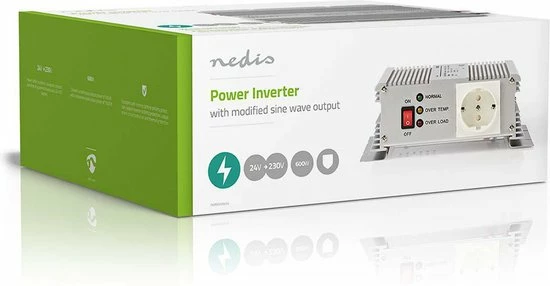 Korting ???? Nedis Inverter Gemodificeerde Sinusgolf | Ingangsvoltage: 24 VDC | Apparaat Stroomoutput: 1 | 230 V ~ 50 Hz | 600 W | Piekvermogen: 1500 W | Type Stopcontact: F (CEE 7/3) | Accuklemmen ???? 10 Korting ???? Nedis Inverter Gemodificeerde Sinusgolf | Ingangsvoltage: 24 VDC | Apparaat Stroomoutput: 1 | 230 V ~ 50 Hz | 600 W | Piekvermogen: 1500 W | Type Stopcontact: F (CEE 7/3) | Accuklemmen ???? - Afbeelding 10