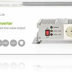 Begroting ???? Nedis Inverter Gemodificeerde Sinusgolf | Ingangsvoltage: 12 VDC | Apparaat Stroomoutput: 1 | 230 V ~ 50 Hz | 600 W | Piekvermogen: 1500 W | Type Stopcontact: F (CEE 7/3) | Accuklemmen ???? -Brodit store 550x301 1