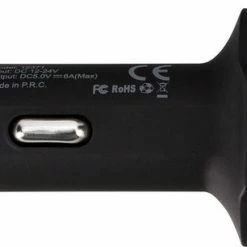 Begroting ???? XQISIT Autolader - Met Vaste Micro-USB Kabel En 2 USB Poorten - 1A/2.4A - Zwart ???? -Brodit store 550x306 7