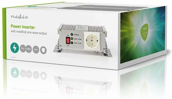 Korting ???? Nedis Inverter Gemodificeerde Sinusgolf | Ingangsvoltage: 24 VDC | Apparaat Stroomoutput: 1 | 230 V ~ 50 Hz | 600 W | Piekvermogen: 1500 W | Type Stopcontact: F (CEE 7/3) | Accuklemmen ???? 9 Korting ???? Nedis Inverter Gemodificeerde Sinusgolf | Ingangsvoltage: 24 VDC | Apparaat Stroomoutput: 1 | 230 V ~ 50 Hz | 600 W | Piekvermogen: 1500 W | Type Stopcontact: F (CEE 7/3) | Accuklemmen ???? - Afbeelding 9