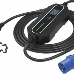 Begroting ✨ EM2GO EM014ACC AC Draagbare Laadstation Blauwe CEE-stekker Naar Type2 - 230V - 6A - 1,2kW - IP66 - 5m - Zwart ????