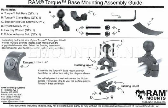 Top 10 ???? RAM Mount Torque? 9,5-15,9 Mm Diameter Stangbevestiging B-kogel RAM-B-408-37-62U ???? 7 Top 10 ???? RAM Mount Torque? 9,5-15,9 Mm Diameter Stangbevestiging B-kogel RAM-B-408-37-62U ???? - Afbeelding 7
