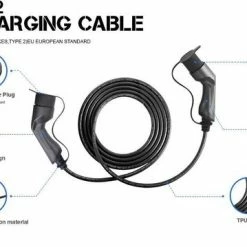 Flash-uitverkoop ⌛ Besen Laadkabel Auto | Type 2 Naar Type 2 | 7.4 KW | Fase 1 - 32A | 5 Meter ???? -Brodit store 550x359 3