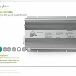 Korting ⌛ Nedis Inverter Gemodificeerde Sinusgolf | Ingangsvoltage: 12 VDC | Apparaat Stroomoutput: 1 | 230 V ~ 50 Hz | 600 W | Piekvermogen: 1500 W | Type Stopcontact: F (CEE 7/3) | Accuklemmen ???? -Brodit store 550x403 2