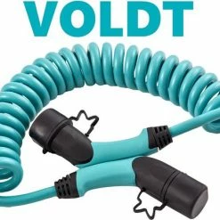 Begroting ???? Voldt Laadkabel Type 2 32 Ampère 3 Fase 22 KW Spiraal Lengte 5 Meter ????
