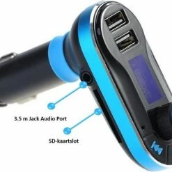 Nieuw ???? Parya Official - Draadloze Bluetooth Carkit - Blauw ❤️ -Brodit store 550x439