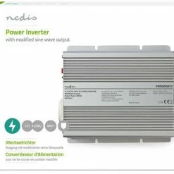 Begroting ???? Nedis Inverter Gemodificeerde Sinusgolf | Ingangsvoltage: 12 VDC | Apparaat Stroomoutput: 1 | 230 V ~ 50 Hz | 600 W | Piekvermogen: 1500 W | Type Stopcontact: F (CEE 7/3) | Accuklemmen ???? -Brodit store 550x441 2