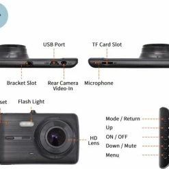 Flash-uitverkoop ❤️ Thuys Dashcam - Dashcam Voor Auto - 1080P Full HD - G-sensor- 4.0 Inch LCD Screen ⭐ -Brodit store 550x449 1