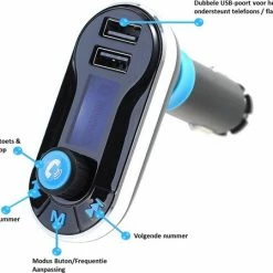 Nieuw ???? Parya Official - Draadloze Bluetooth Carkit - Blauw ❤️ -Brodit store 550x449 2