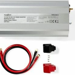 Goedkoopste ???? Nedis Inverter Gemodificeerde Sinusgolf | Ingangsvoltage: 12 VDC | Apparaat Stroomoutput: 2 | 230 V ~ 50 Hz | 2500 W | Piekvermogen: 5000 W | Type Stopcontact: F (CEE 7/3) | Screw Terminal ???? -Brodit store 550x450 1