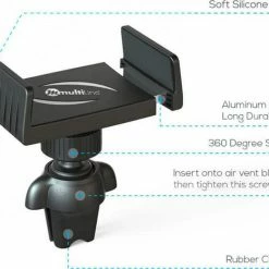 Begroting ❤️ Multiline Universele Autohouder - Ventilatierooster - Zwart ???? -Brodit store 550x466 3