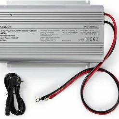 Uitgang ???? Nedis Inverter Gemodificeerde Sinusgolf | Ingangsvoltage: 24 VDC | Apparaat Stroomoutput: 2 | 230 V ~ 50 Hz | 1000 W | Piekvermogen: 2400 W | Type Stopcontact: F (CEE 7/3) | Accuklemmen ???? -Brodit store 550x483 5