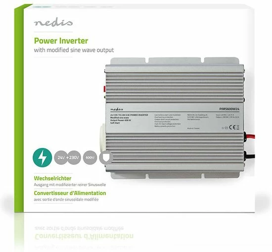Korting ???? Nedis Inverter Gemodificeerde Sinusgolf | Ingangsvoltage: 24 VDC | Apparaat Stroomoutput: 1 | 230 V ~ 50 Hz | 600 W | Piekvermogen: 1500 W | Type Stopcontact: F (CEE 7/3) | Accuklemmen ???? 14 Korting ???? Nedis Inverter Gemodificeerde Sinusgolf | Ingangsvoltage: 24 VDC | Apparaat Stroomoutput: 1 | 230 V ~ 50 Hz | 600 W | Piekvermogen: 1500 W | Type Stopcontact: F (CEE 7/3) | Accuklemmen ???? - Afbeelding 14