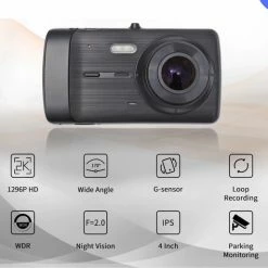 Flash-uitverkoop ❤️ Thuys Dashcam - Dashcam Voor Auto - 1080P Full HD - G-sensor- 4.0 Inch LCD Screen ⭐ -Brodit store 550x514 3