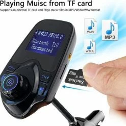 Gloednieuw ???? Opline Bluetooth FM Transmitter Voor In De Auto – Handsfree Bellen Carkit Met AUX / SD Kaart / USB - Ingangen - Bluetooth Handsfree Carkits / Adapter / Auto Bluetooth / LCD Display - FM Transmitter ???? -Brodit store 550x517 2