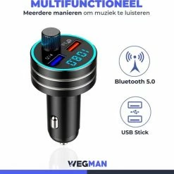 Flash-uitverkoop ???? Wegman Bluetooth FM Transmitter - Autolader - Carkit - Autoradio - Bluetooth Transmitter ???? -Brodit store 550x522 2