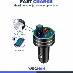 Flash-uitverkoop ???? Wegman Bluetooth FM Transmitter - Autolader - Carkit - Autoradio - Bluetooth Transmitter ???? -Brodit store 550x522