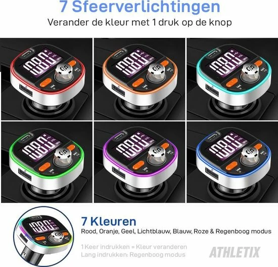 Coupon ???? Athletix® Bluetooth FM Transmitter - Carkit - Auto Lader- Handsfree Bellen - MP3 - USB / SD Kaart - Snel Lader - 3 USB Poorten - Spotify / YouTube ❤️ 11 Coupon ???? Athletix® Bluetooth FM Transmitter - Carkit - Auto Lader- Handsfree Bellen - MP3 - USB / SD Kaart - Snel Lader - 3 USB Poorten - Spotify / YouTube ❤️ - Afbeelding 11