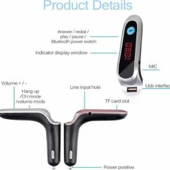 Aanbiedingen ???? DrPhone FM7 - Bluetooth FM Transmitter ? USB Poort - Carkit Autolader ? Microfoon ? Handsfree Bellen ? Sigarettenplug - Zwart ✨ -Brodit store 550x531 1