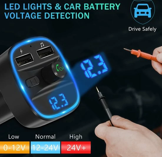 Korting ???? Igoods Bluetooth FM Transmitter ❤️ 3 Korting ???? Igoods Bluetooth FM Transmitter ❤️ - Afbeelding 3