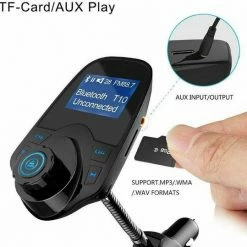 Gloednieuw ???? Opline Bluetooth FM Transmitter Voor In De Auto – Handsfree Bellen Carkit Met AUX / SD Kaart / USB - Ingangen - Bluetooth Handsfree Carkits / Adapter / Auto Bluetooth / LCD Display - FM Transmitter ???? -Brodit store 550x539