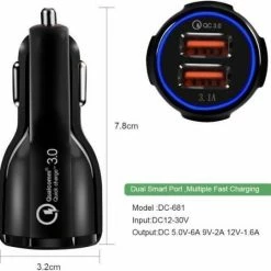 Nieuw ✔️ Merkloos Dual USB Poort Autolader ⌛