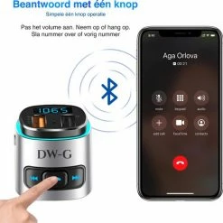 Groothandel ❤️ DW-G Bluetooth FM Transmitter - Auto Lader - Carkit - Handsfree - MP3 - USB - SD Kaart - Snel Lader - Bluetooth Audio Receiver ✨ -Brodit store 550x544