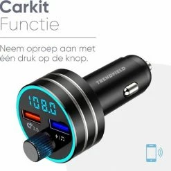 Top 10 ???? Trendfield FM Transmitter Bluetooth 5.0 - Carkit USB 3.0 Fast Charge - Auto Accessoires - Beluister Draadloos Muziek Via Spotify Of Youtube ✔️ -Brodit store 550x547 8
