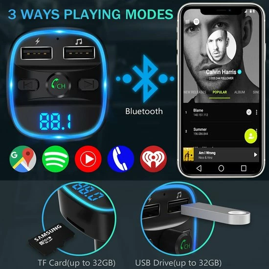 Korting ???? Igoods Bluetooth FM Transmitter ❤️ 6 Korting ???? Igoods Bluetooth FM Transmitter ❤️ - Afbeelding 6