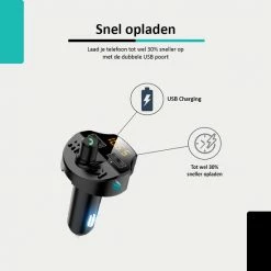 Groothandel ???? TibaGoods Auto FM Transmitter - Bluetooth - Handsfree Bellen - USB - Carkit - Audio Receiver - Oplaadfunctie - Auto Accessoires ???? -Brodit store 550x550 44