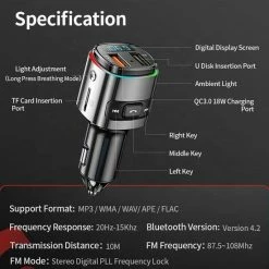 Top 10 ✨ Viatel Bluetooth FM Transmitter - Auto Lader - Carkit - Handsfree - MP3 - USB - SD Kaart - Snel Lader - Bluetooth Audio Receiver ⭐ -Brodit store 550x550 62