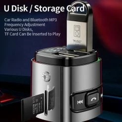 Top 10 ✨ Viatel Bluetooth FM Transmitter - Auto Lader - Carkit - Handsfree - MP3 - USB - SD Kaart - Snel Lader - Bluetooth Audio Receiver ⭐ -Brodit store 550x550 63