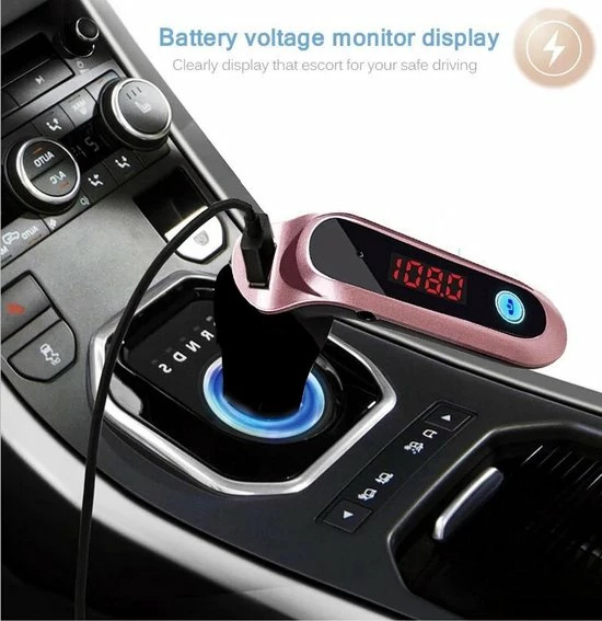 Top 10 ⌛ Merkloos Auto Bluetooth Transmitter - Carkit - USB - Handsfree Bellen - SD Card Ondersteuning - Rose ???? 3 Top 10 ⌛ Merkloos Auto Bluetooth Transmitter - Carkit - USB - Handsfree Bellen - SD Card Ondersteuning - Rose ???? - Afbeelding 3