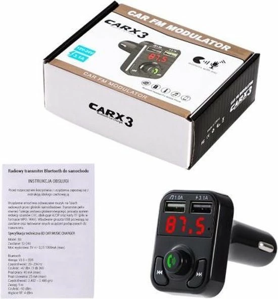 Kopen ???? GSMSCHERM Kapot ? Bluetooth B3 Draadloze FM-zender - Zwart ❤️ 5 Kopen ???? GSMSCHERM Kapot ? Bluetooth B3 Draadloze FM-zender - Zwart ❤️ - Afbeelding 5