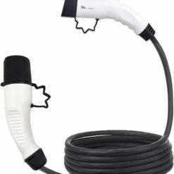 Aanbiedingen ✔️ EVservice Elektrische Auto Type 1 Laadkabel Spiral Mode 3 EV Snellaadkabel Voor Elektrische Voertuigen EV En PHEV 3,7 KW Tot 7,4KW Voor Elektrische Voertuigen (1 Fase 32A 7,4KW - 4M) ????