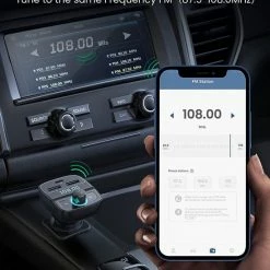 Top 10 ✨ UGREEN Bluetooth FM Transmitter Met USB-A / USB-C Autolader Zwart ???? -Brodit store 550x680 1