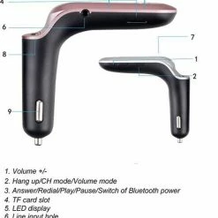 Aanbiedingen ???? DrPhone FM7 - Bluetooth FM Transmitter ? USB Poort - Carkit Autolader ? Microfoon ? Handsfree Bellen ? Sigarettenplug - Zwart ✨ -Brodit store 550x698 1